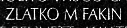 Fakin's name engraved in the Wall